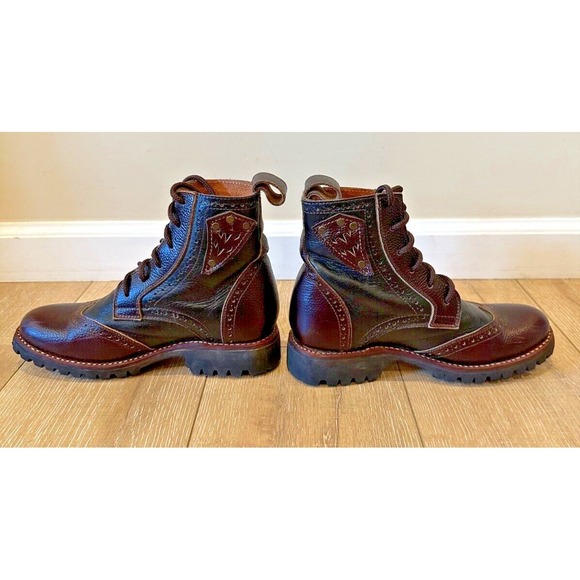 Handmade Custommade Leather Gunslinger El Gato Montes Boots Unisex Sz W8.5 / M7 - Picture 3 of 10